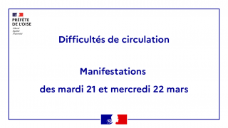 Manifestations des mardi 21 et mercredi 22 mars à Beauvais : difficultés de circulation