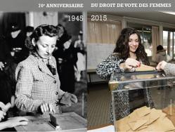70e anniversaire aujourd'hui du premier vote des femmes