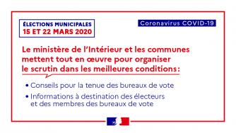 Coronavirus - élections municipales 2020