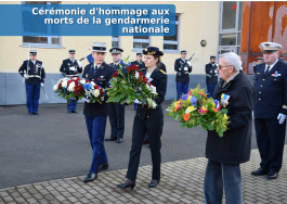 Hommage aux militaires de la gendarmerie, décédés dans l'exercice de leurs fonctions