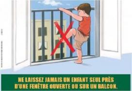 Prévention - Appel à la vigilance pour éviter les chutes d'enfants par la fenêtre 