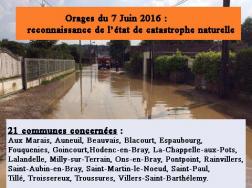 Reconnaissance de l'état de catastrophe naturelle pour 21 communes de l'Oise